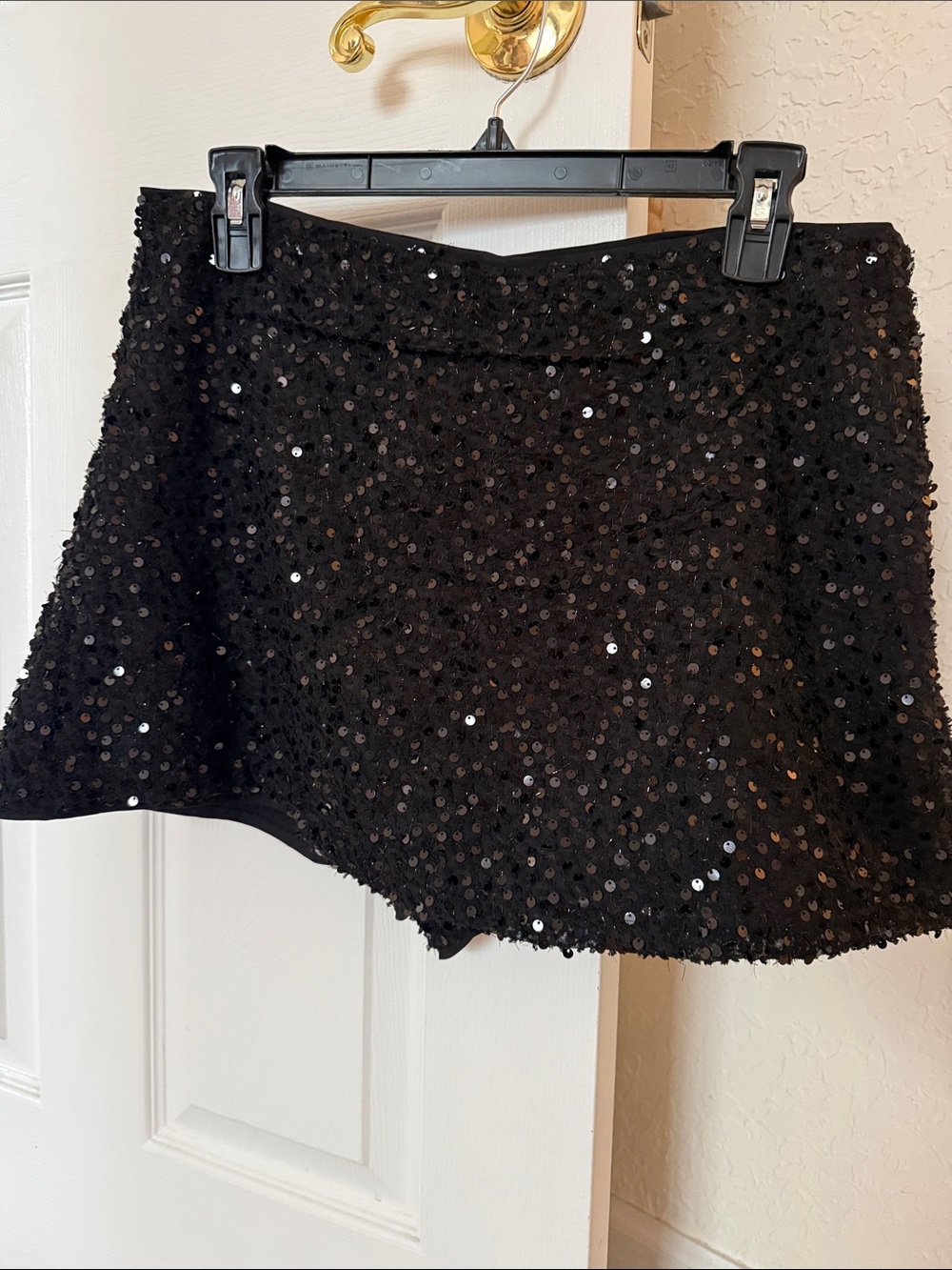 TCEC Black Sequin Mini Shorts